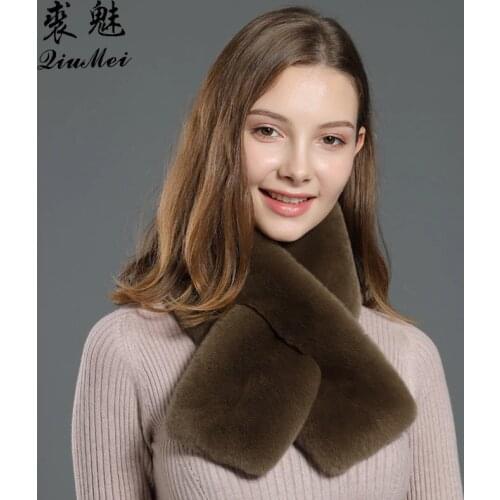 Scarf Women Winter Real Fur Whole-skin Rabbit 2020 New Ladies Fashion Neckerchief Female Luxury Warm Genuine Rabbit Fur Muffler