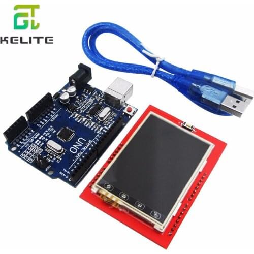 1pcs UNO R3 MEGA328P + 1pcs 2.4 Inch TFT Touch LCD Screen Module