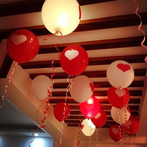 10pcs/lot Heart Printing Love Latex Balloons blue pink red Baby Birthday Party Wedding Decorations Supplies Kids Classic Toys