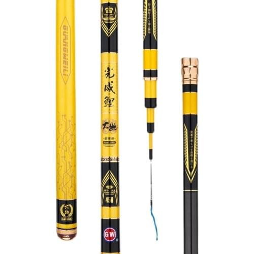 4.5m-10.0m Blue Sturgeon Fishing Rod Vara De Pesca Super Light Super Hard Taiwan Wedkarstwo Olta Black Pit 19 Tone Hand Pole