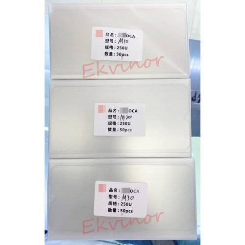 50pcs 250um Optical Adhesive Clear OCA Glue for Samsung Galaxy M10 M20 M30 M40 LCD Touch Glass Film