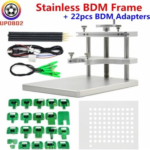 Aluminium LED BDM Frame 22pcs Adapters Full Set Stainless Steel BDM Frame For KESS FGTECH Galletto V54 ECU Chip Tuning Tool