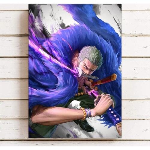 Anime posters canvas painting one piece Roronoa Zoro cartoon picture wall decor wall art picture room decor home decor