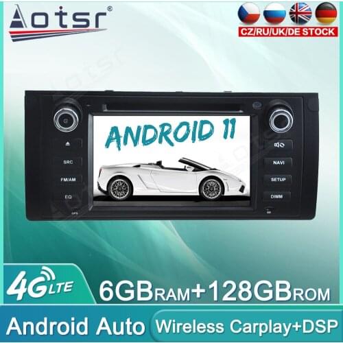 Android 11 128GB Car Radio DVD Player For BMW 5 Series E39 Audio Multimedia Player GPS Navigation Auto Stereo Head Unit Carplay