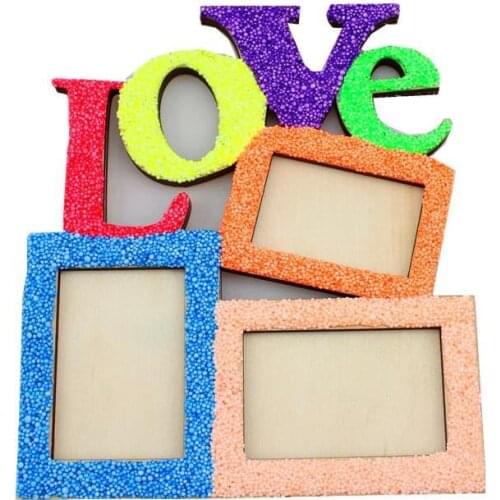 Free Shipping LOVE Wooden Photo Frame White Base Frame DIY Picture Frame Creative Crafts Home Decor