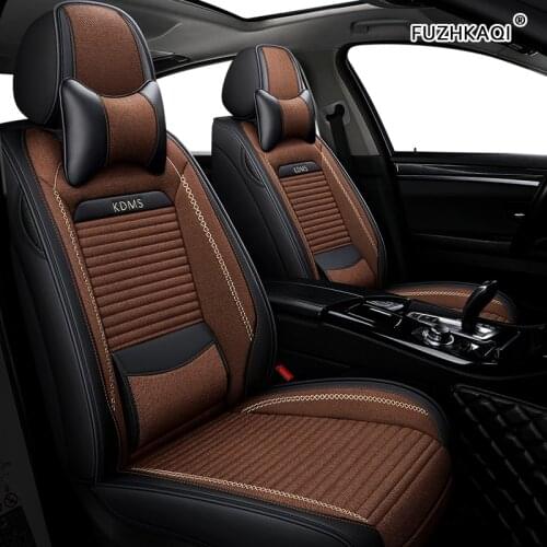 FUZHKAQI flax car seat covers For audi a6 4f a4 a3 a5 q3 q5 q2 lada xray mitsubishi pajero skoda octavia nissan leaf seat cover