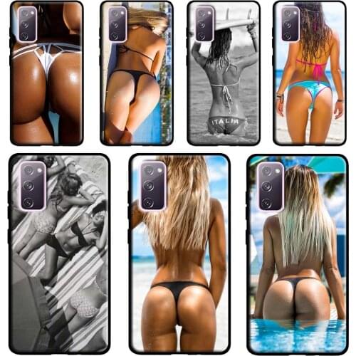 Summer Beach Bikini Girl Case For Samsung Galaxy S21 Ultra S20 FE S8 S9 S10 Plus Note 20 Ultra Note 10 Plus Cover