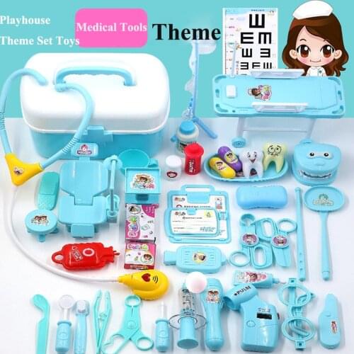 Kids Doctor Set Dentist Toys Hospital Pretend Play House Children Role-Playing Games Kindergarten Simulation Doctor Nurse Set