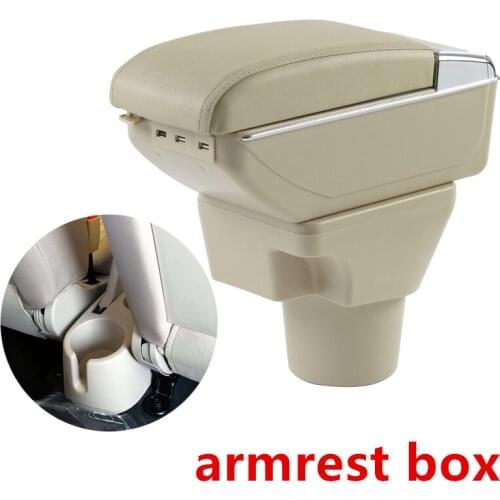 For Kia Rio armrest box central Store content Storage box kia armrest box with cup holder ashtray products USB interface