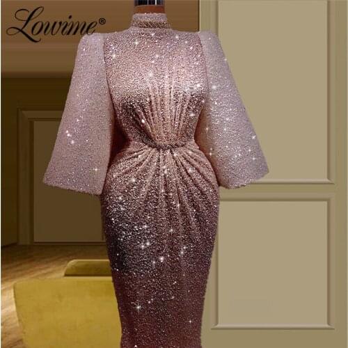 Dubai Beads Formal Evening Dresses Plus Size Arabic Party Dress 2021 Customized Mermaid Long Middle East Evening Wear Prom Gowns