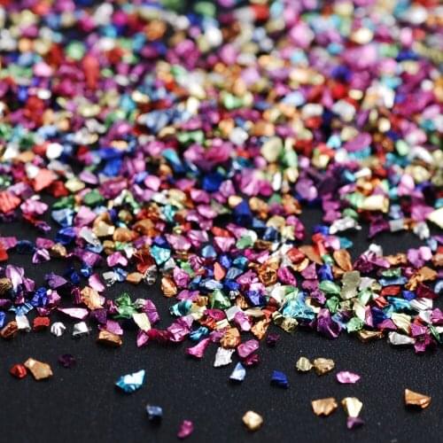 50g Multicolor Crushed Glass Irregular Stone Rhinestone Crystal Epoxy Filler Porcelain Painting Decoration Accessories