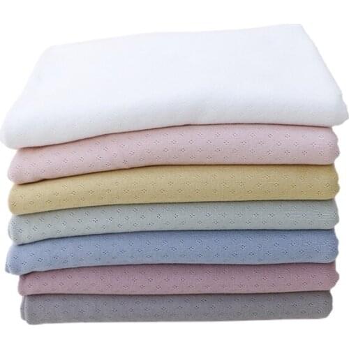Width 70'' Cotton Comfortable Breathable Elastic Knitted Mesh Fabric By The Half Yard For T-Shirt Casual Wear Material