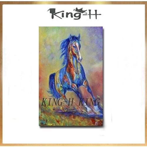 Brown Horse Oil Painting On Canvas Handpainted High Quality Beautiful Horse Picture On Canvas For Living Room Wall Art Decor