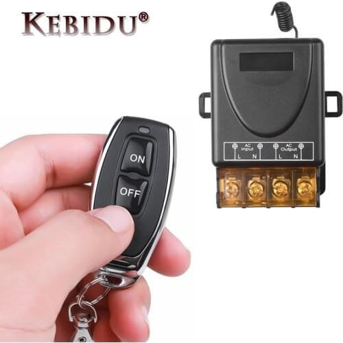 Kebidu 110V 240V 30A Relay Wireless RF Smart Remote Control Switch Transmitter+ Receiver Module 433MHz Remote controller