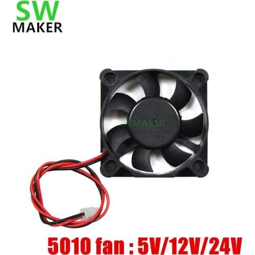 SWMAKER 1pcs 3D printer cooling fan 5010 50x10mm large size cooling fan 5V / 12V / 24V DC silent fan 3D printer parts