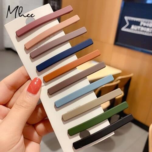 Hot Sale Morandi Hair Accessories Simple Style Solid Color Hair Clip 2021 Exquisite Women Decorations Cute Hair Clips For Girl