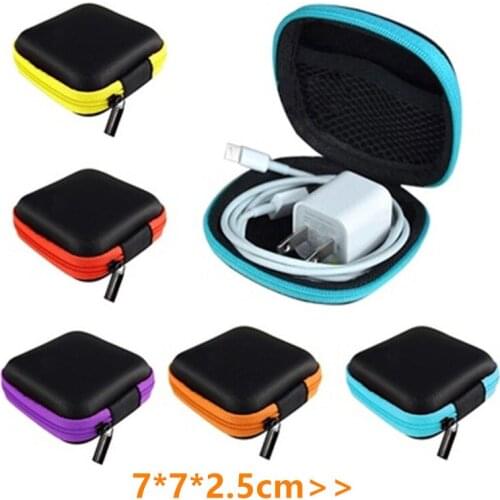 EVA Mini Portable Earphone Bag Coin Purse Headphone USB Cable Case Storage Box Wallet Carrying Pouch Bag Earphone Accessories