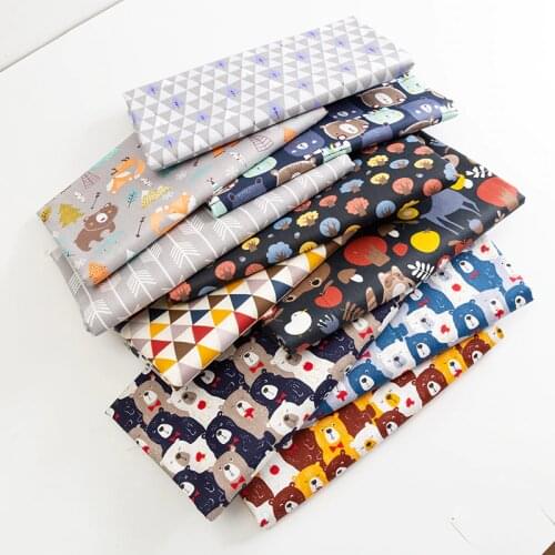 Cartoon Fabric Twill Cotton Patchwork Fabric By Meter Diy Material For Sewing Clothes Or Dolls TJ0774