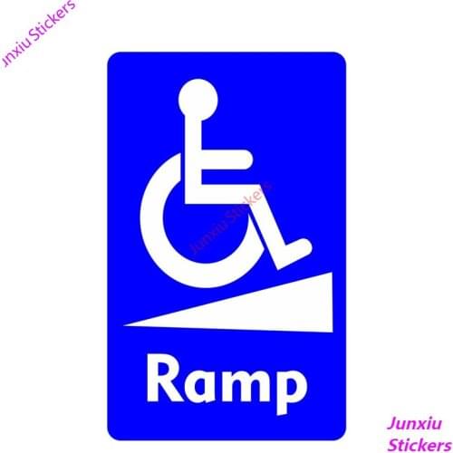 Wheelchair Ramp Notice Sign Disabled Waterproof Car Stickers Styling Decals Bumper Window Laptop Scratch-Proof Interior KK15*9cm