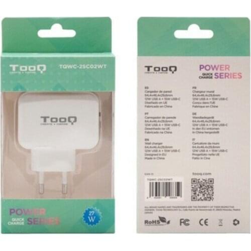 USB Wall Charger TooQ TQWC-2SC02WT
