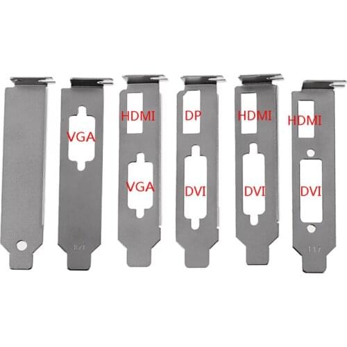Low Profile Bracket Adapter HDMI-compatible DVI DP VGA Baffle Port For Half Height Graphic Video Card Set
