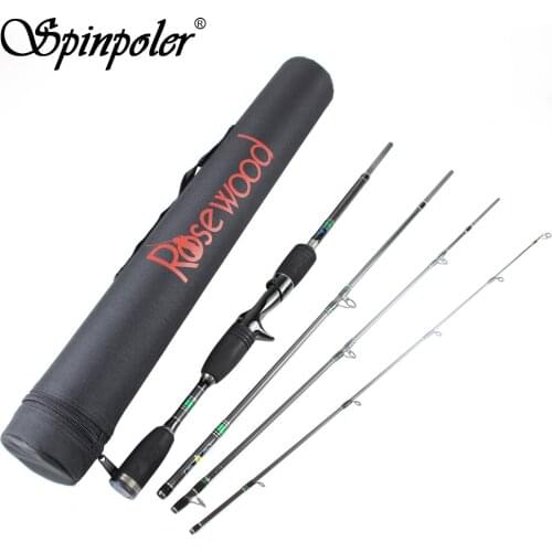 2021 New Spinpoler 1.98m High Quality Travel Casting Rod 4 Sections EVA Handle With Supporting Case For Travel Fishing