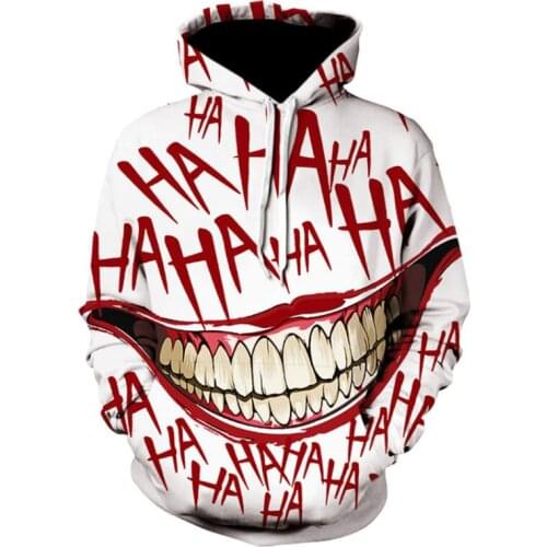 New Couples Wear a Big Mouth 3D Alphabetic Print Hoodie Style Casual Hoodie Fashion Match