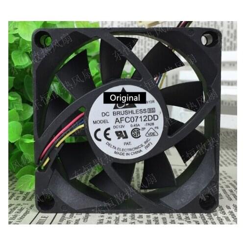 Original 100% working AFC0712DD 7020 70mm 12V 0.45A double ball speed cooling fan for DELTA 70*70*20mm