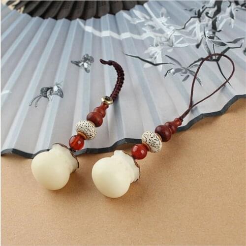 Pendant for phone Bodhi car keychain hand-woven money bag lucky bag pendant phone keychain mobile phone chain