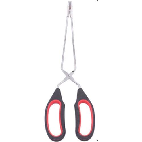 Scissors Type Portable Long Handle Outdoor Kitchen BBQ Tongs Clamp Convenient Grilling Multifunction Food Clip Camping Cooking