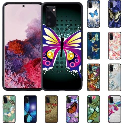 Anti-drop Soft TPU Silicone Phone Case for Samsung S8 S9 S10 / S10 Plus Samsung S20/S20 Plus Butterfly Series Pattern Cover