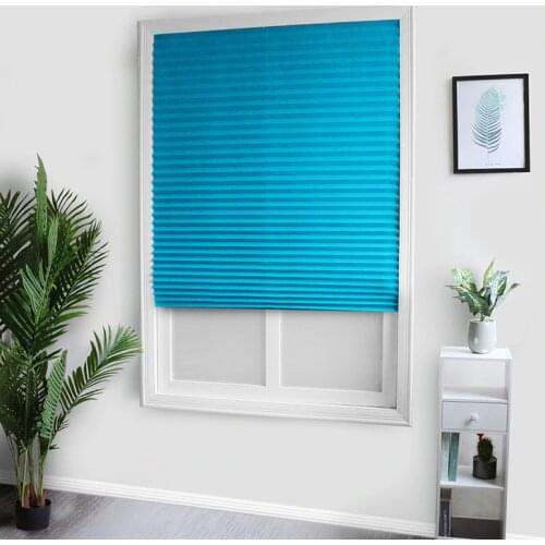 1PC Self-Adhesive Pleated Blinds Blinds Curtains Living Room Half Blackout Window Curtains For Bathroom Balcony Shades