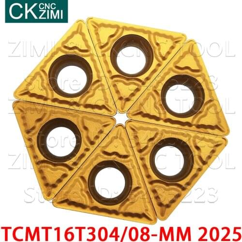 TCMT16T304-MM 2025 TCMT16T308-MM 2025 carbide inserts triangle turning tool blade CNC Metal lathe tools TCMT for stainless steel