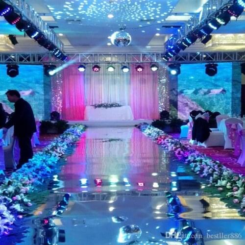 Wedding aisle decorations 1 m/1.2m/1.5m 1.8m /2 m Wide Shiny Wedding Decoration Aisle Runner T Station Mirror Carpet Supplies