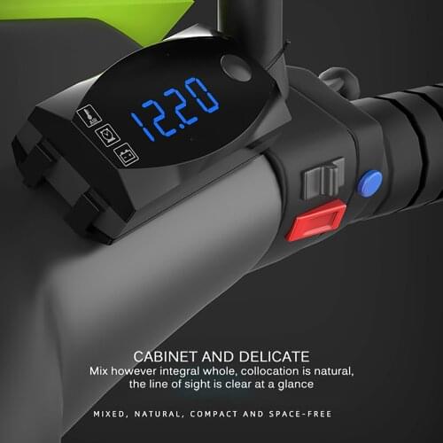 Universal 12V 3 in 1 Digital LED Display Meters Voltmeter Clock Thermometer Indicator Gauge Panel Meter For Car Motorcycle Truck