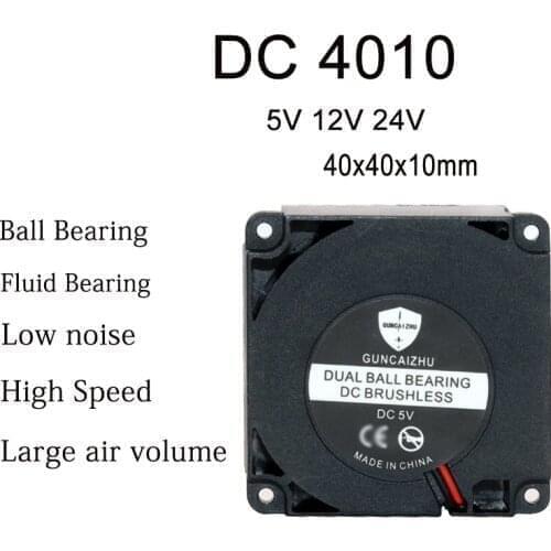 40mm 3D Printer Fan 12V 24V 5V 4010 Blower Printer Cooling Accessories DC Turbo Blower Fan Radial Fans 40x40x10mm