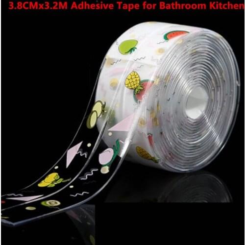Waterproof Kitchen PVC Adhesive Tape Bathroom Sink Bath Sealing Strip Wall Corner Stickers Decoration for Cabinet Stove Toilet