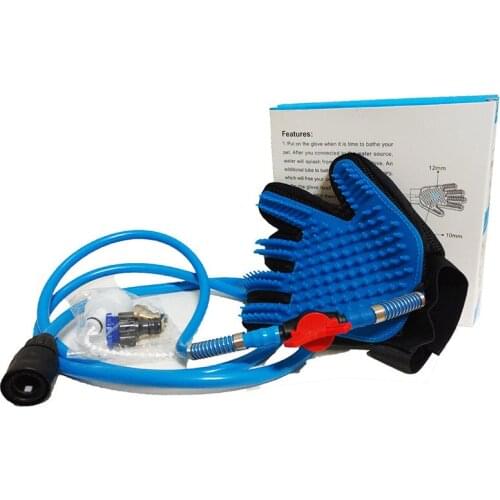 Water Bath Massage Brush Pet Dog Shower Nozzle Brush Bath Glove Five Finger Glove Comb Water Pipe