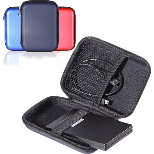 Bevigac HDD Protector 2.5 inch External Hard Drive Disk Carry Bag PU Leather Protective Case Bag Sleeve Cover Cables Organizer