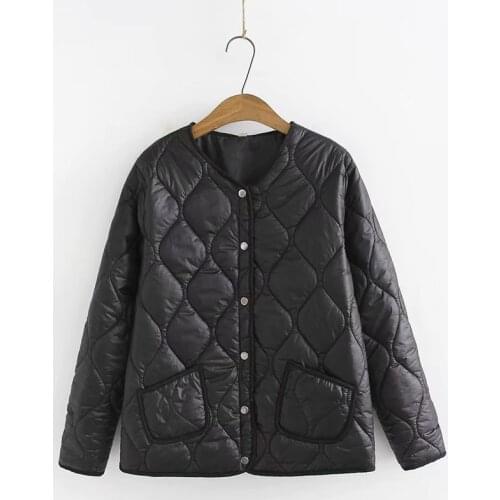 Plus Size Womens Winter Coats Thin Padded Officewear Jackets Casual Oversized Outwear