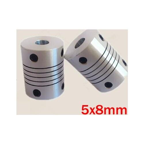 30pcs/lot 5x8mm CNC Motor Jaw Shaft Coupler 5mm to 8mm Flexible Coupling OD 19x25mm (D19 L25)