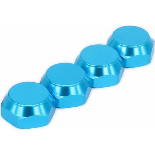 4pcs Wheel Nuts Fine 17mm Coupling Nut Anti Dust Cover for RC Model Car
