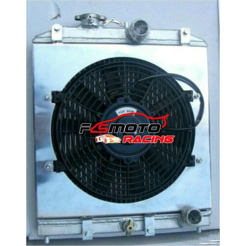Aluminum Radiator + FAN Shroud FOR Honda Civic EK EG D15 D16 B16 B18 93 94 95 96 97 98 99 92-00