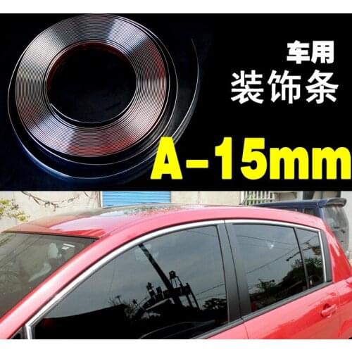 15 meters long Car Decoration Korean-style Car Decorative Light Strip Car inside And outside Decoration Strip 15mm New Clothes