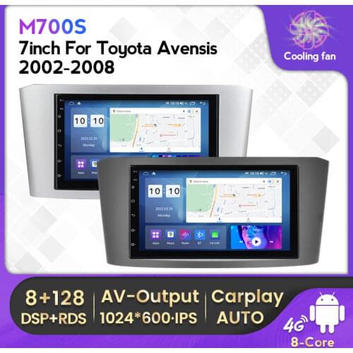 2Din Android 10 6+128G Car GPS Navigation For Toyota Avensis T25 2002-2008 Radio Stereo Audio Multimedia WIFI BT FM Carplay