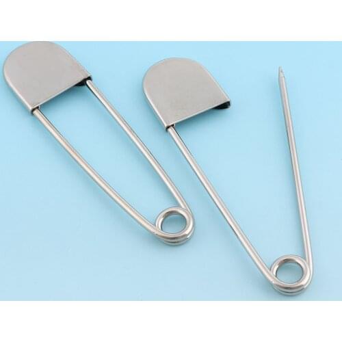 2pcs 10cm Large Safety Pins Silver Strong Safety Pins Metal Pins Shawl Pins Brooch Safety Pins DIY Garment Pins