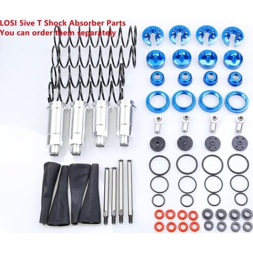 LOSI 5ive T Shock Absorber Boot,Spring,Holder,Shaft,Ball Kit,Body,Cap,Pistol,Adjuster,Seal ring