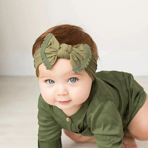 MIXIU Baby Headbands Soft Nylon Baby Girls Kid Toddler Bow Tassel Hairband Turban Elastic Hair Bands Newborn Hair Accessories
