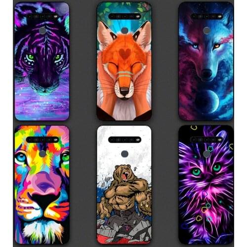 For LG K41S K51 K61 K51S K50 Q60 K50S K40S K40 K30 K20 K12 Plus Prime X4 X2 Aristo 4 Plus 2019 Tiger lion cat animal Case Cover