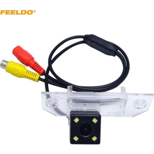 FEELDO 1PC For FORD FOCUS SEDAN/Hatchback/C-MAX Backup Camera Car Rearview Camera With LED Light #FD4030